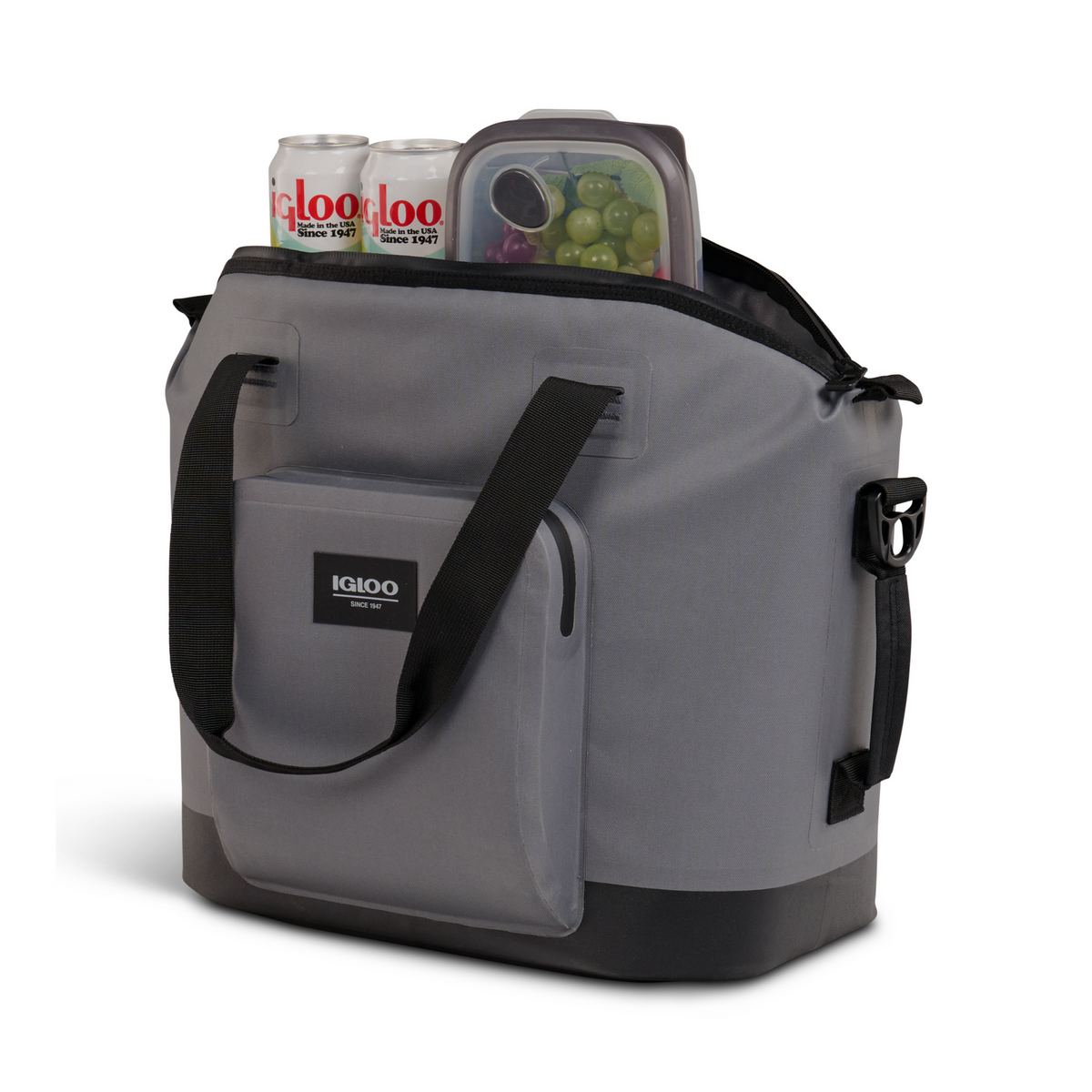 IGLOO 24 Can Carbonite Grey Soft Cooler Tote - Image 6 of 15
