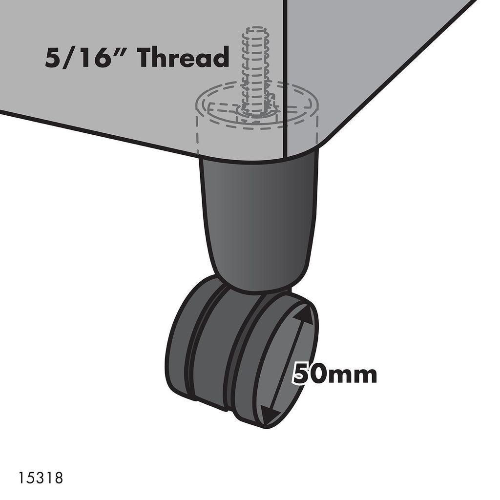 Move It 5/16" Black Thread Bed Leg - Image 2 of 2