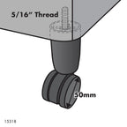 Move It 5/16" Black Thread Bed Leg - Image 2 of 2