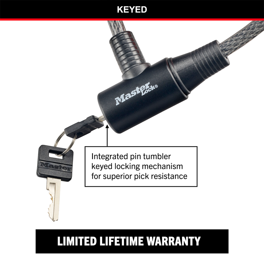 Master Lock 10mm x 1.8m Keyed Cable Lock - Image 11 of 16