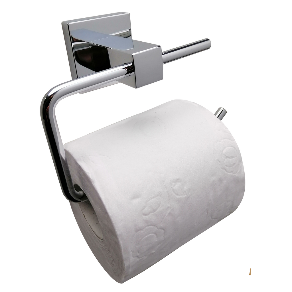 Barelli Piazza Matte Black Toilet Roll Holder - Black - Image 2 of 3