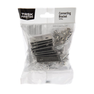 Taskmaster 37mm Zinc Connecting Bracket - 12 Pack