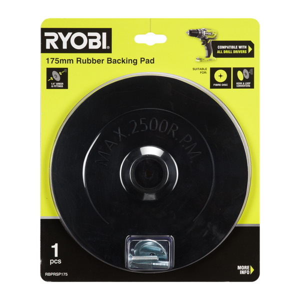 Ryobi 175mm Rubber Backing Pad