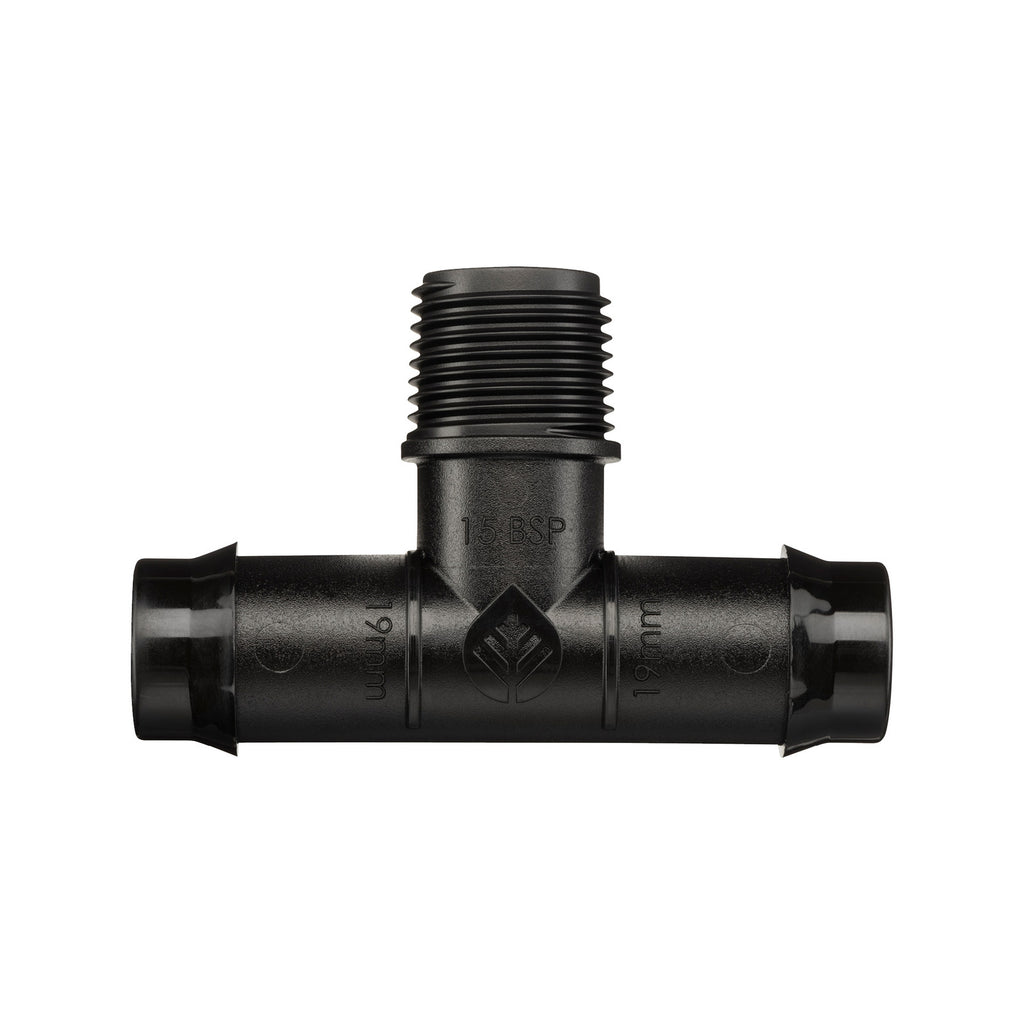 Pope 19mm Barbed x 15mm BSP Poly Threaded Male Tee - 5 Pack - Image 2 of 4