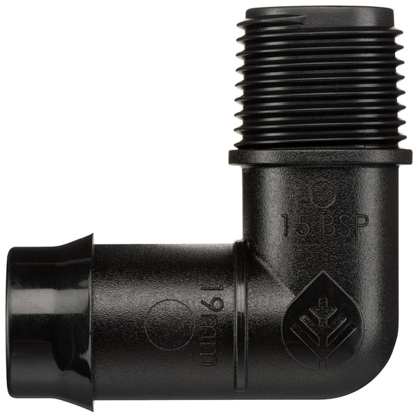 Pope 19 x 15mm Single BSP Male Poly Threaded Elbow