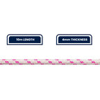 Grunt 4mm x 10m White with Pink / Blue Tracer Rope - Image 4 of 10