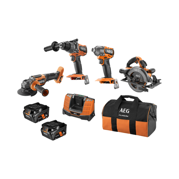 AEG 18V FUSION 4-Piece 5.0Ah FORCE Kit