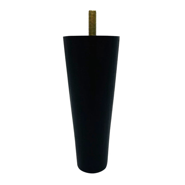Adoored 53 - 30 x 130mm Black Round Tapered Pine Furniture Leg