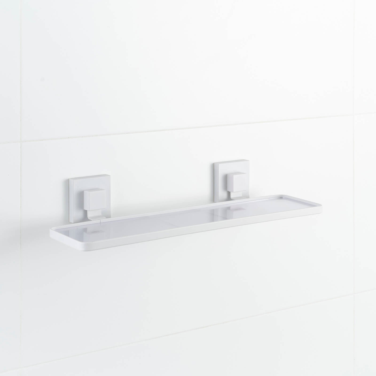 Fusion-Loc Matte White Style Suction Acrylic Shelf - Image 8 of 10
