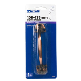 Zenith 108-135mm Chrome Plated Heavy Duty Door Handle - Polished Chrome