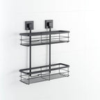 Fusion-Loc 26kg Black Matte Suction Double Shower Caddy - Image 3 of 7