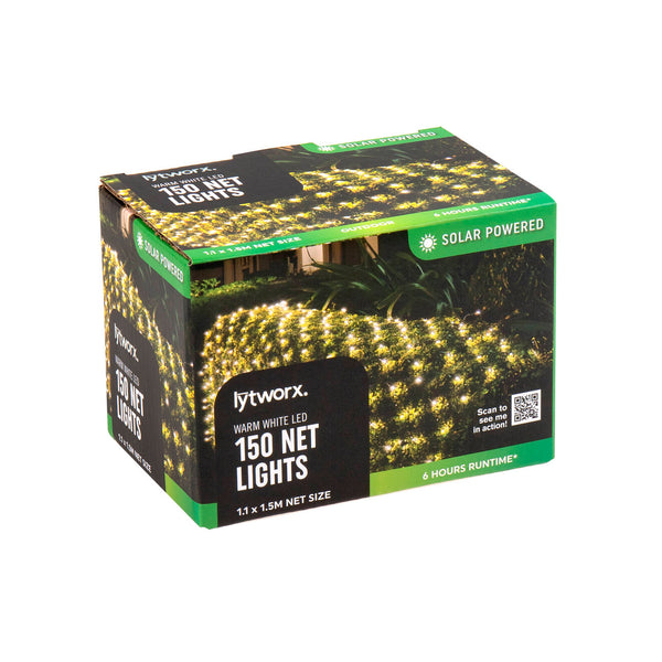 Lytworx 1.1 x 1.5m Warm White Solar Net Light
