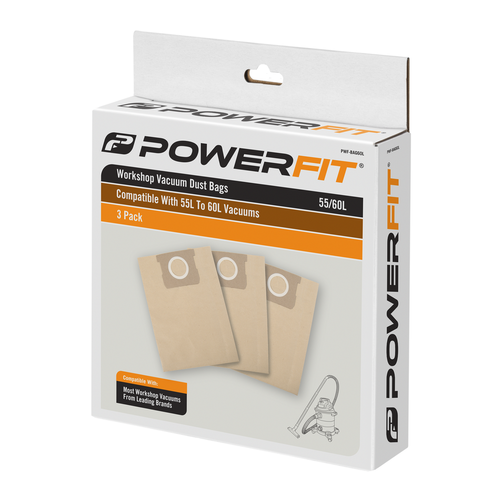 PowerFit 60L Dust Bag - 3 Pack - Image 1 of 2