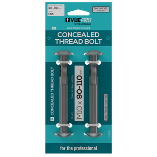 VUEPRO 90-110mm M10 Concealed Thread Bolt - 2 Pack
