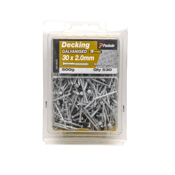 Paslode 30 x 2.0mm 500g Galvanised Griplock Nails - 530 Pack