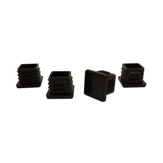 Surface Gard 19mm Black Square Plastic Internal Chair Tip - 4 Pack