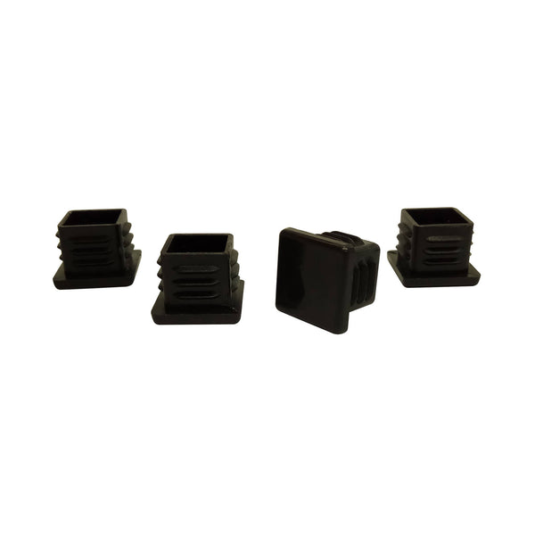 Surface Gard 19mm Black Square Plastic Internal Chair Tip - 4 Pack