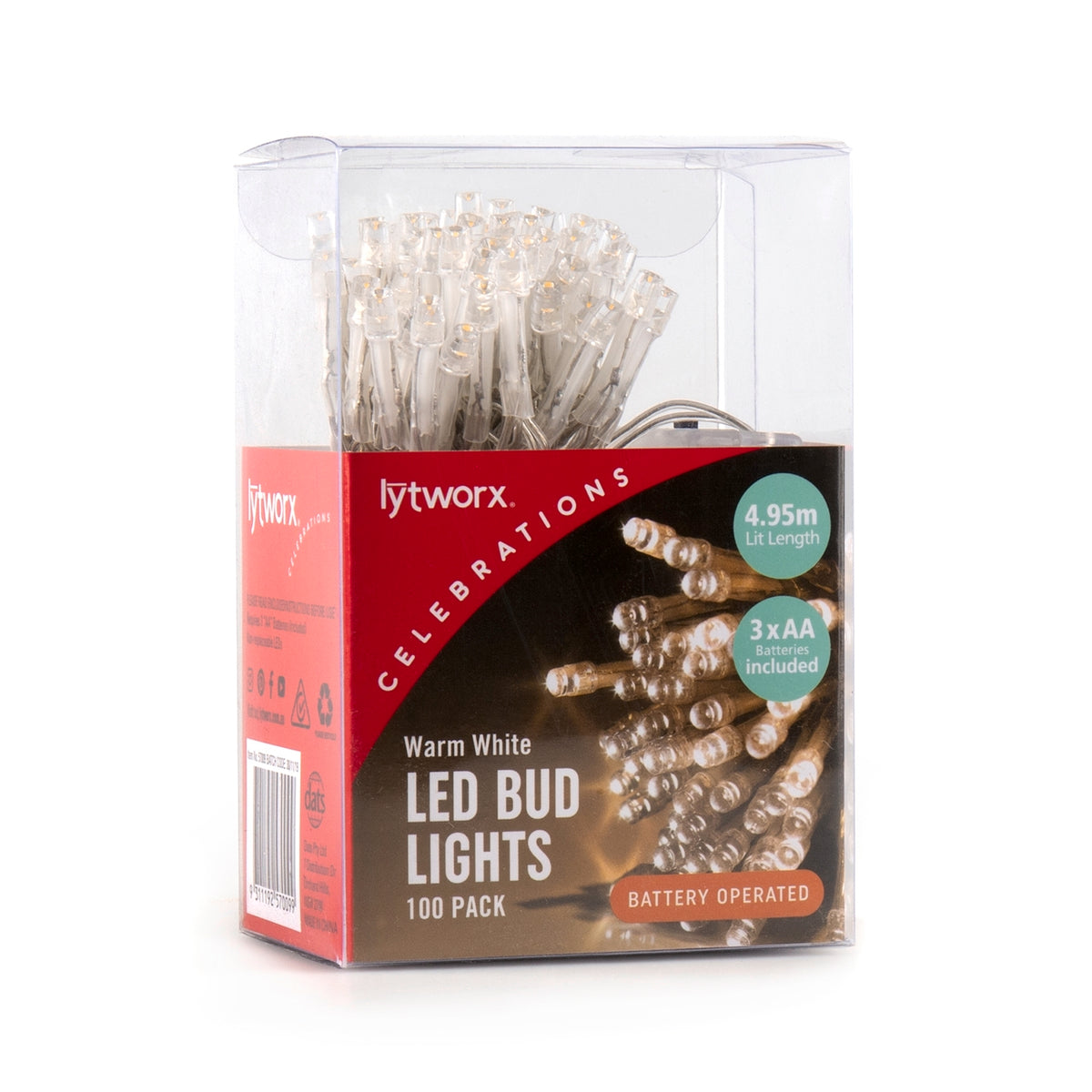 Lytworx Warm White Battery Operated Bud Lights - 100 Pack - Image 1 of 2
