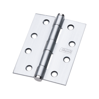 Lane 100 x 75 x 2.5mm Satin Chrome Architectural Fixed Pin Butt Hinge - 2 Pack