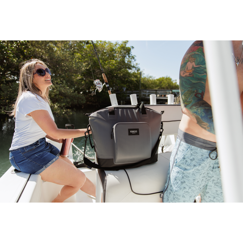 IGLOO 24 Can Carbonite Grey Soft Cooler Tote - Image 14 of 15