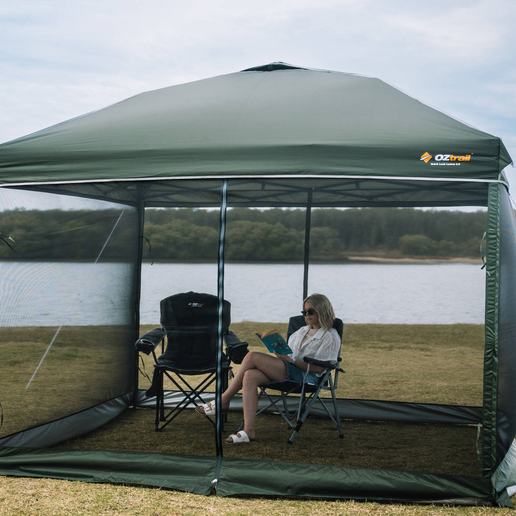 OZtrail 3m Quick Lock Lumos Gazebo w/mesh walls - Image 10 of 10