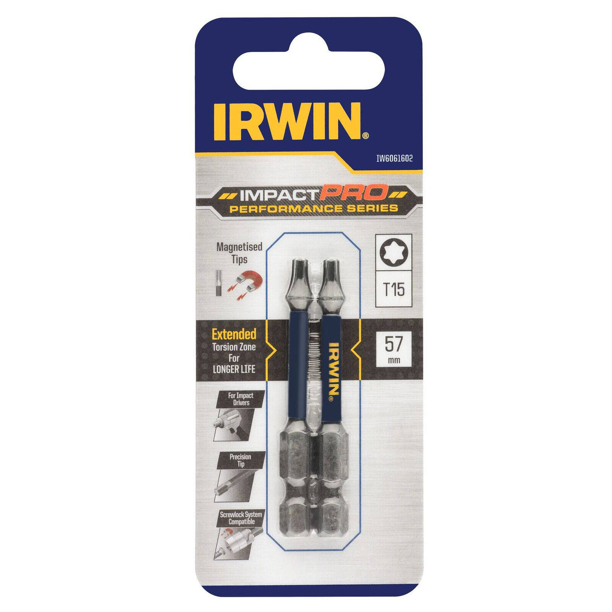 IRWIN 57mm T15 Impact Pro Performance - 2 Pack - Image 2 of 2