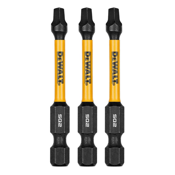 DeWALT FLEXTORQ 57mm SQ2 Screwdriver Bit DWAF2SQ2IR3 - 3 Pack