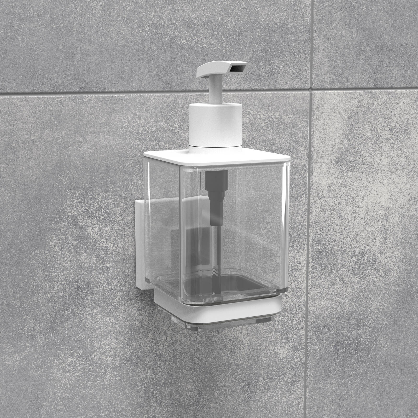 Fusion-Loc Matte White Style Suction Liquid Soap Dispenser - Image 3 of 4