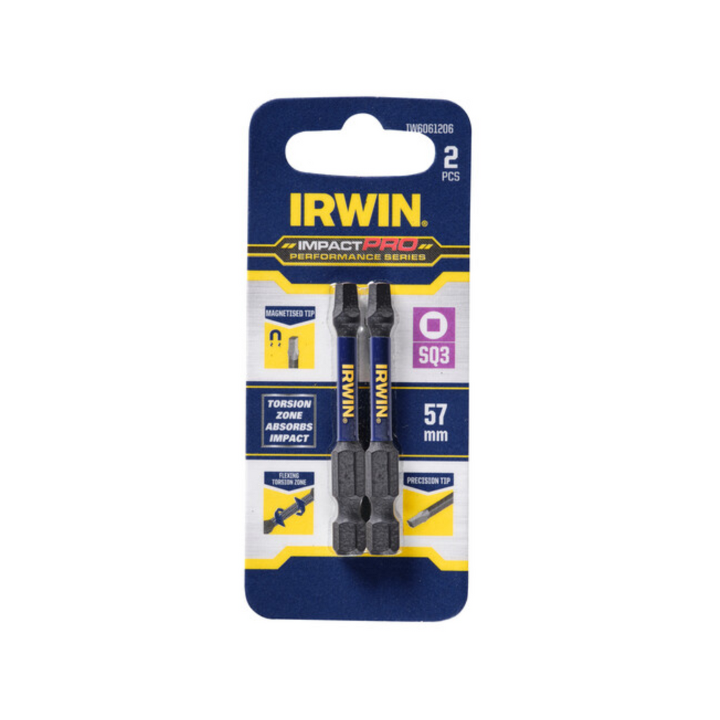 IRWIN 57mm SQ3 Impact Pro Performance - 2 Pack - Image 1 of 2