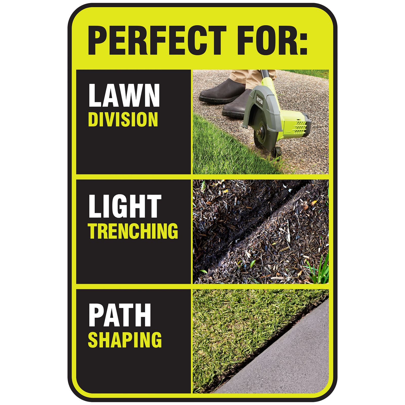 Ryobi 18V ONE+ 220mm 4.0Ah Cordless Edger Kit RED1850Li40 - Image 4 of 8