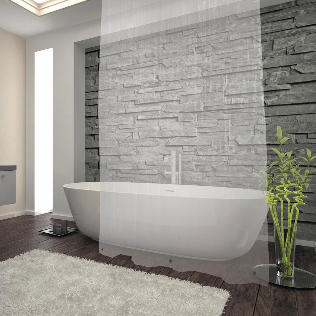Barelli 180 x 180cm Crystal Clear Peva Shower Curtain - Image 2 of 2