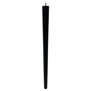 Adoored 53 - 30 x 730mm Black Round Tapered Pine Furniture Leg