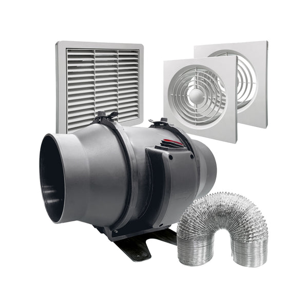 DETA 150mm Inline Exhaust Fan Kit