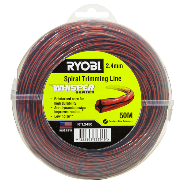 Ryobi 2.4mm x 50m Whisper Series Trimming Line
