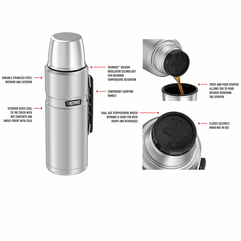 Thermos® 2L Stainless King™ Vacuum Insulated Flask - Image 4 of 4