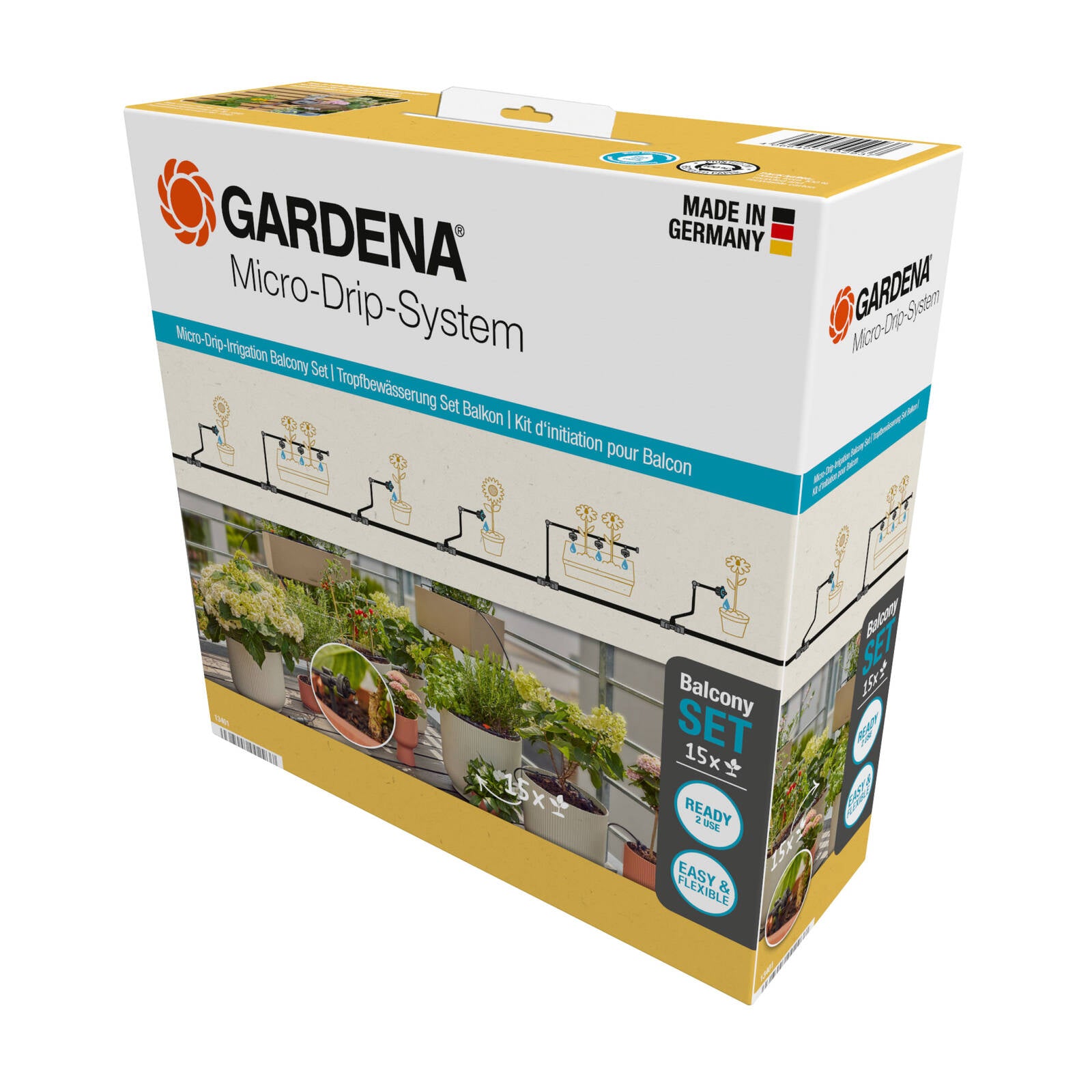 GARDENA Micro Irrigation Balcony Set (15 plants) - Image 1 of 9