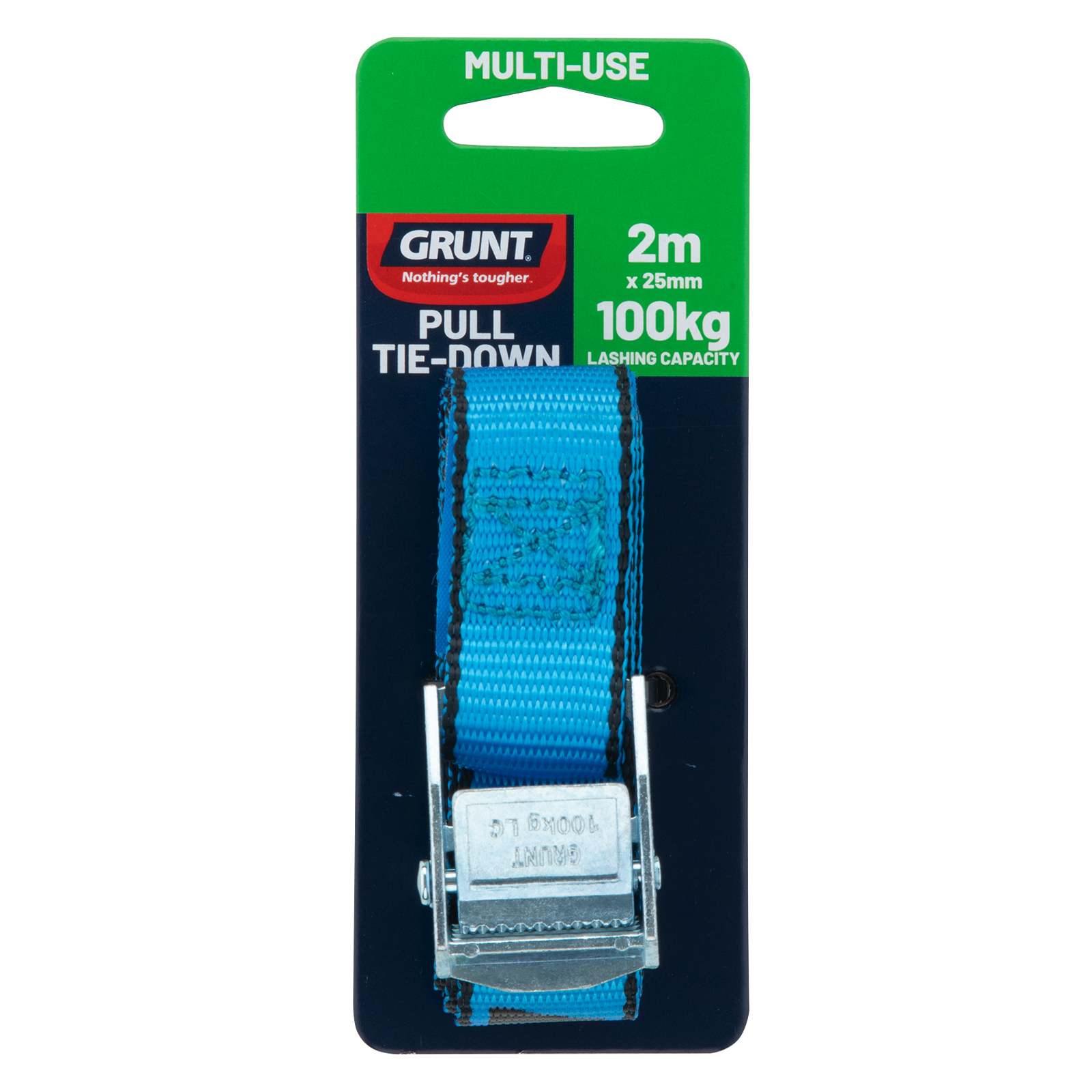 GRUNT 25mm x 2m Cam Buckle Light Duty Quick Release Pull Tie Down - Image 1 of 12