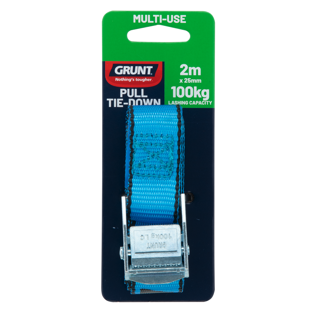 GRUNT 25mm x 2m Cam Buckle Light Duty Quick Release Pull Tie Down - Image 2 of 12