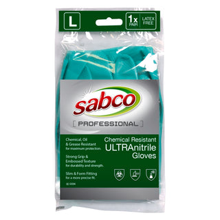 Sabco Large Professional Ultra Nitrile Chemical Resistant Gloves - 1 Pair