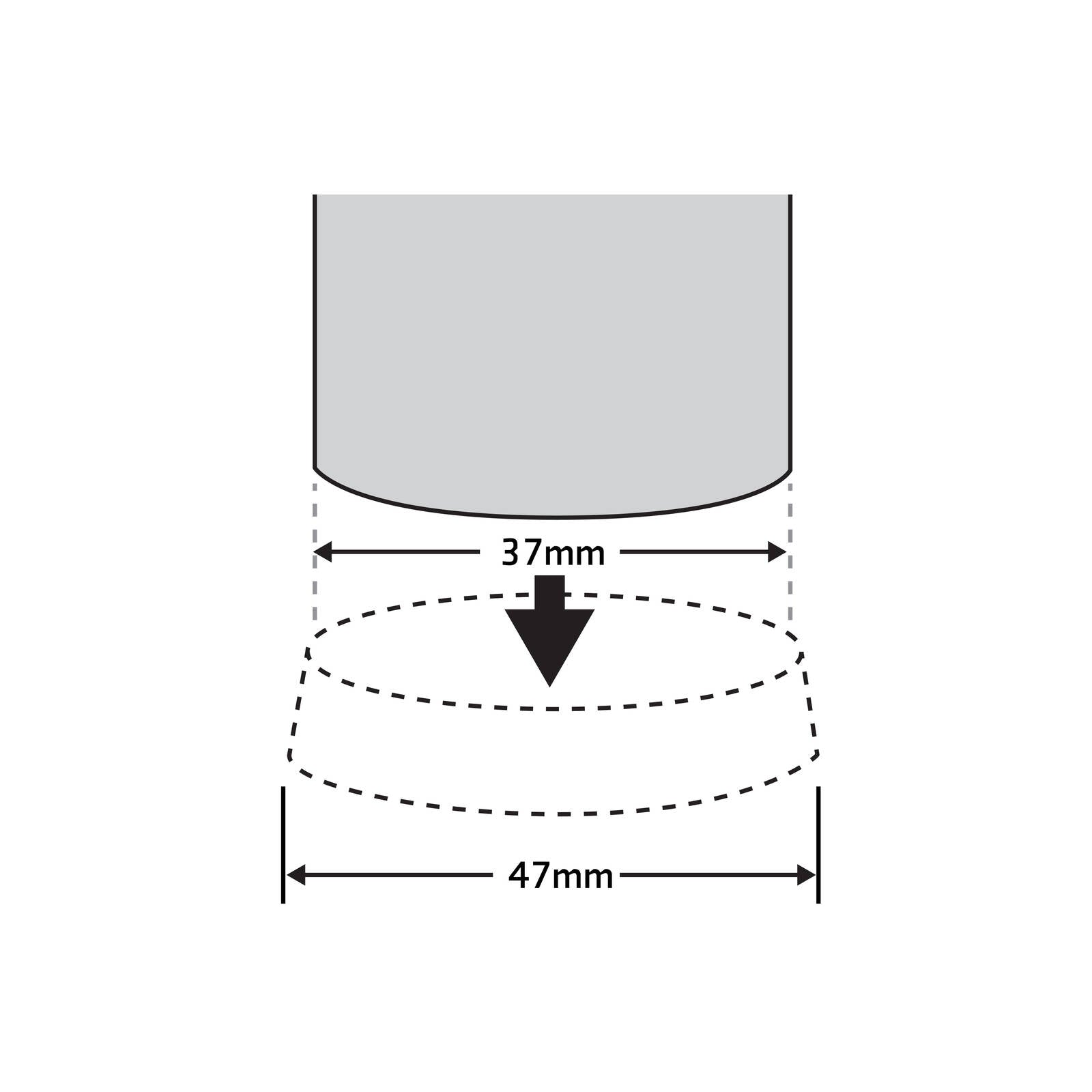Surface Gard 37mm White Round Rubber Base Castor Cup - 4 Pack - Image 3 of 5