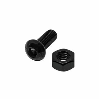 Pinnacle M6 x 16mm Black Ruspert® Round Head Bolts And Nuts - 10 Pack