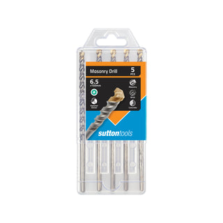 Sutton Tools 6.5 x 150mm Masonry Drill Set - 5 Pack