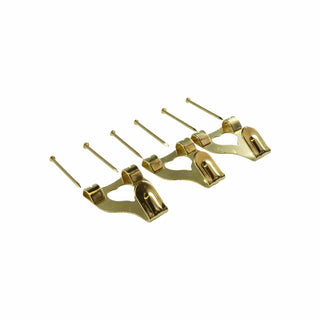 Everhang 10kg Brass Plated Picture Hanging Angle Drive Hook - 3 Pack