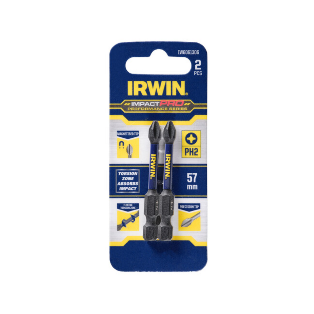 IRWIN 57mm Impact Pro Performance PH2 - 2 Pack - Image 1 of 3