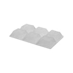 Surface Gard 19 x 19mm Clear Square Rubber Bumpers - 6 Pack - Image 1 of 5