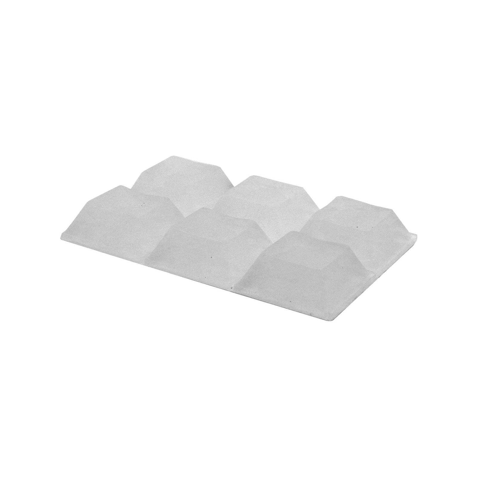 Surface Gard 19 x 19mm Clear Square Rubber Bumpers - 6 Pack - Image 1 of 5