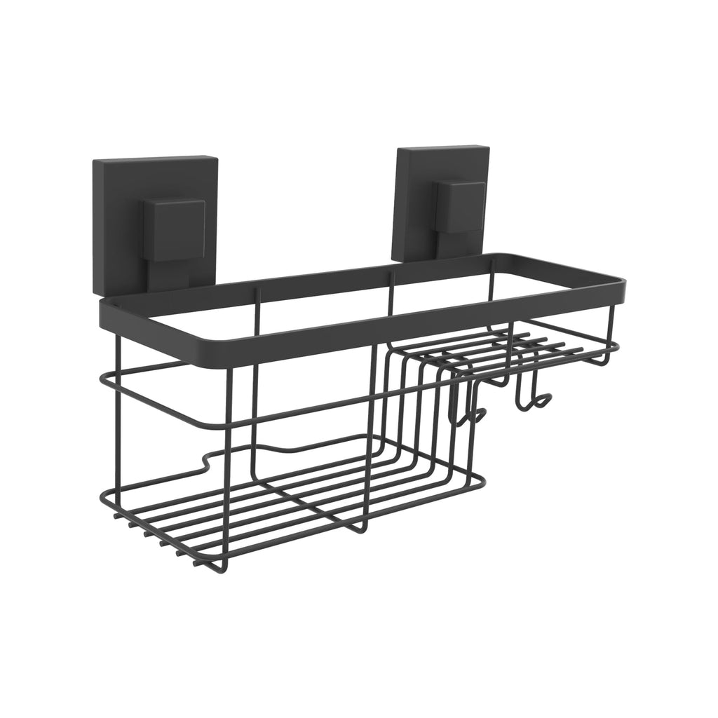 Fusion-Loc 26kg Black Matte Suction Combo Shower Caddy - Image 1 of 7