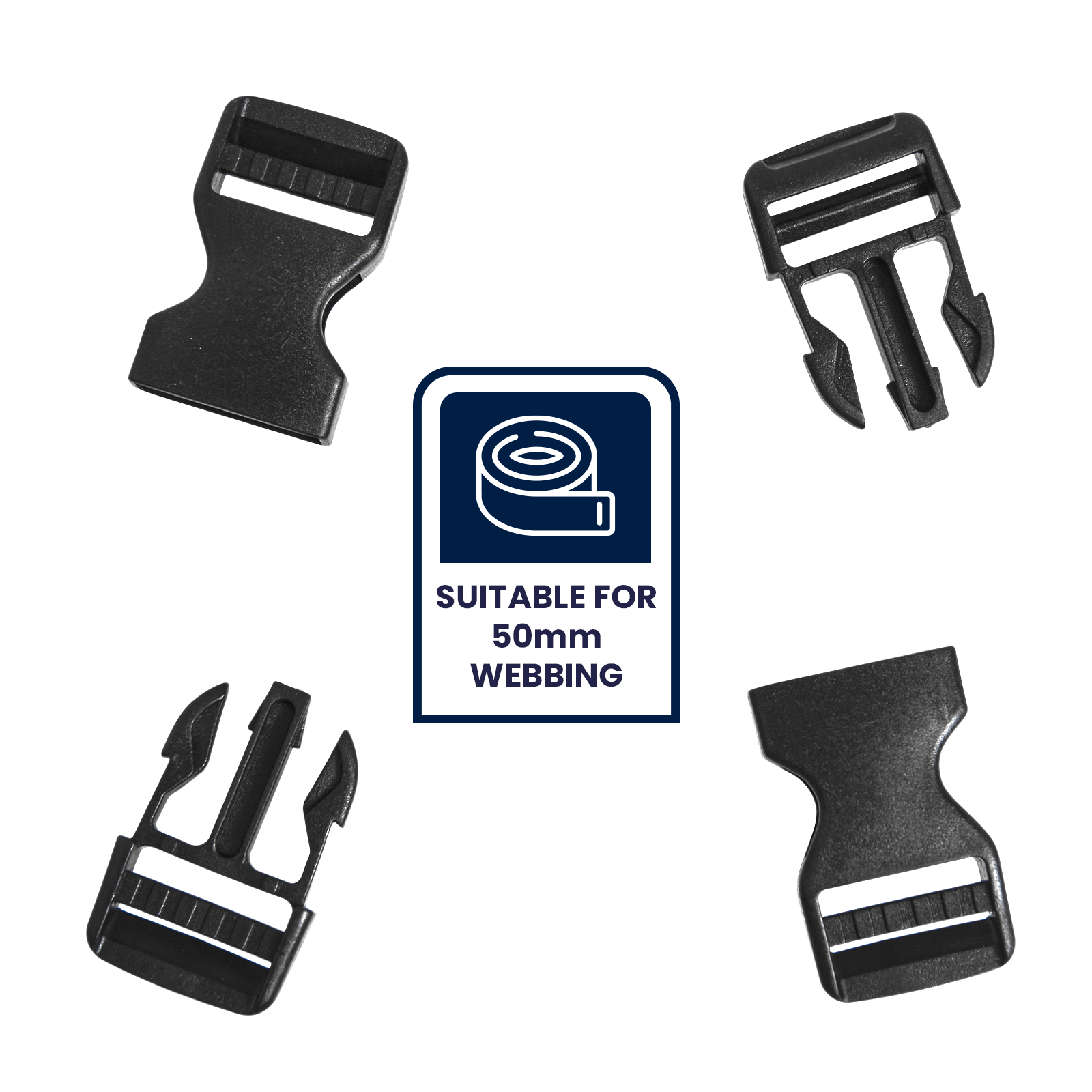 GRUNT 50mm Adjust Release Webbing Single Buckle - Image 3 of 6