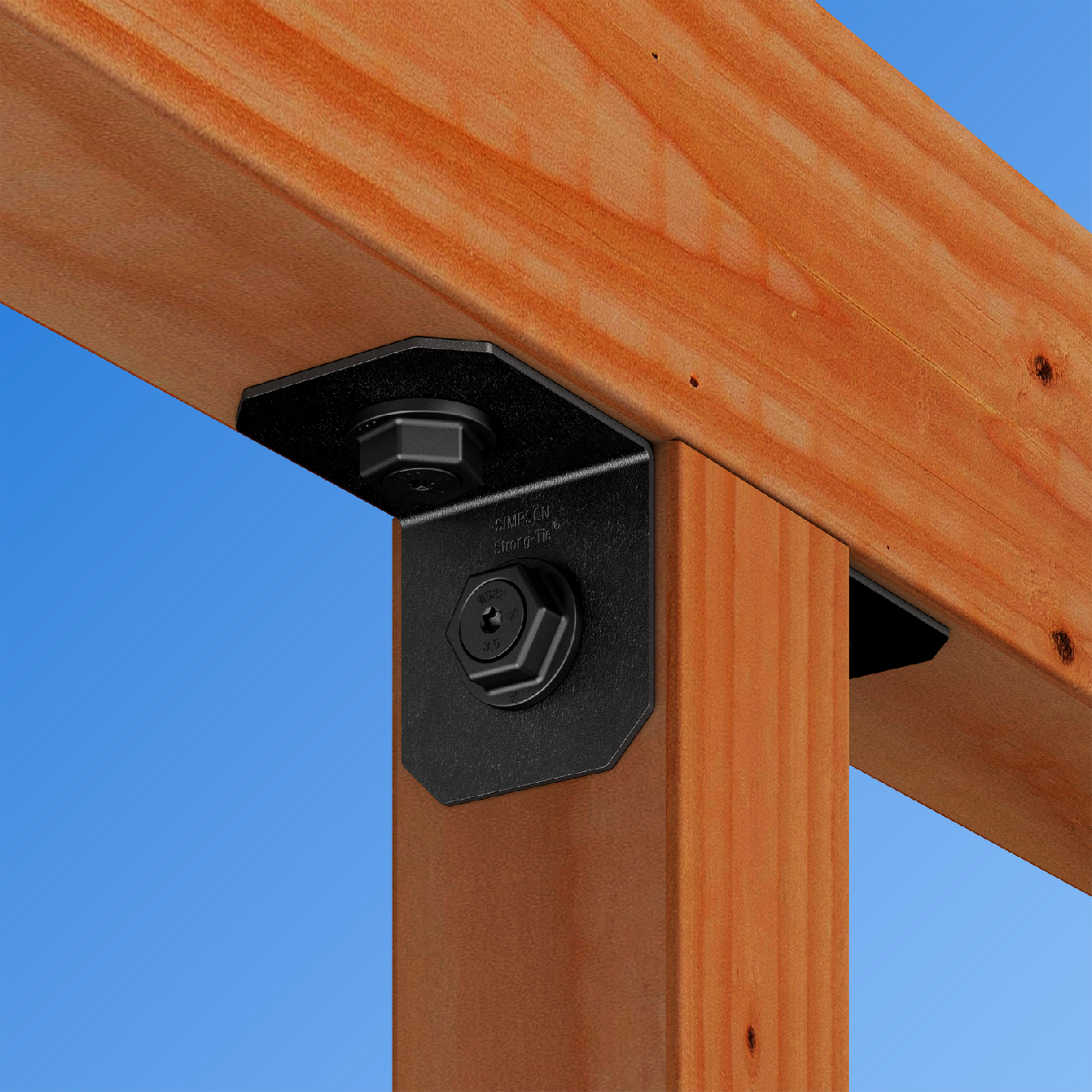 Simpson Strong-Tie 80 x 80 x 75mm 90° Black Outdoor Accents Heavy Angle - Image 3 of 4
