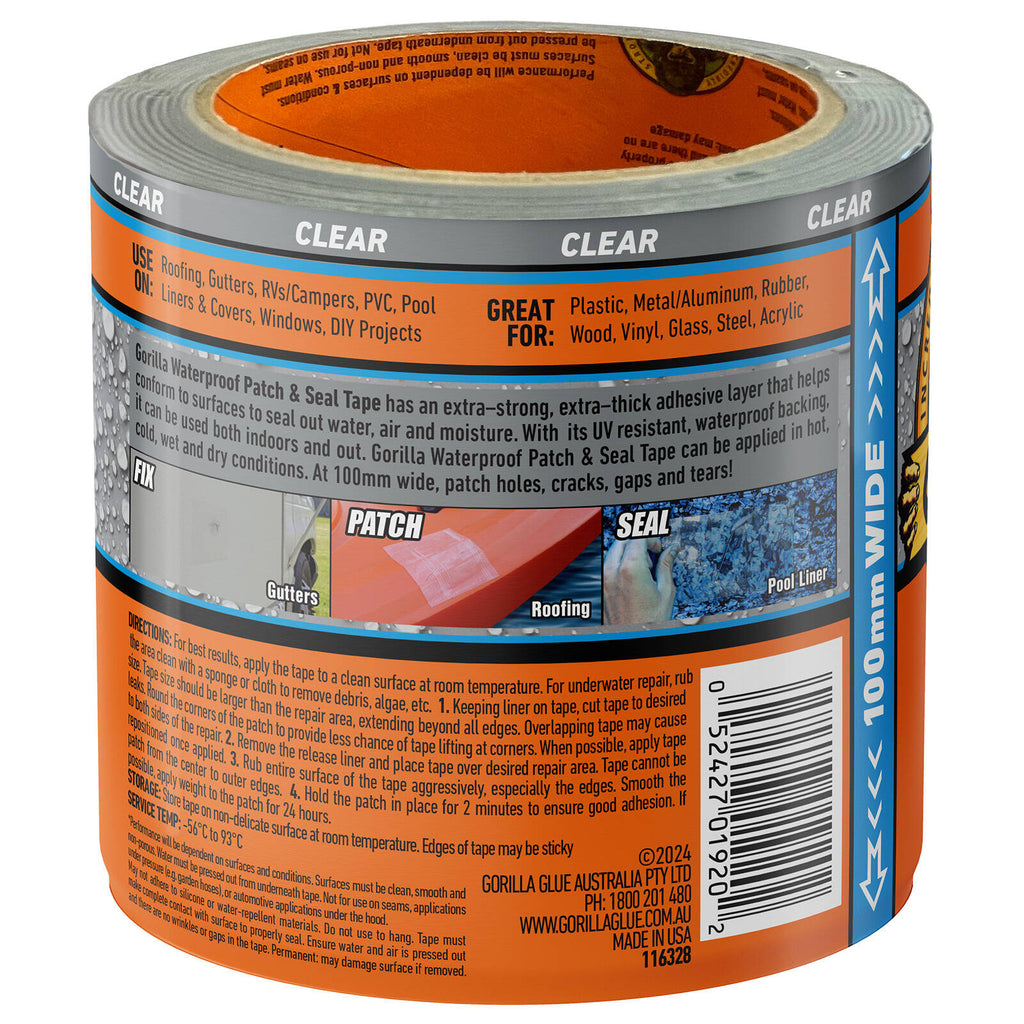 Gorilla 2.4m Clear Waterproof Patch And Seal Tape - Image 5 of 5